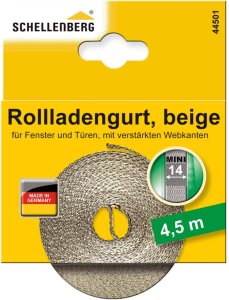 Rollladengurt 14 mm - 4,5 m - System MINI - verschiedene Farben