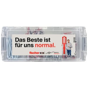 fischer Mini-FixTainer - KLOPP SIGNATURE Aktionsbox - Das Beste ist für uns normal