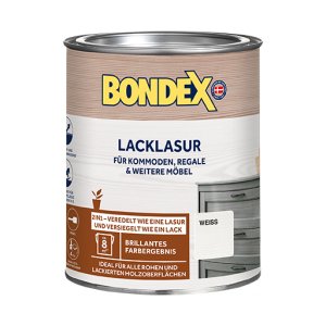 BONDEX Lacklasur - 0,75 Liter - weiss