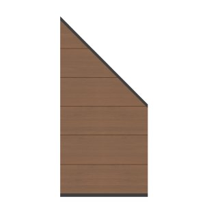 WPC XL - Mandel - Zaun-Anschluss-Set 91x184 auf 94 cm